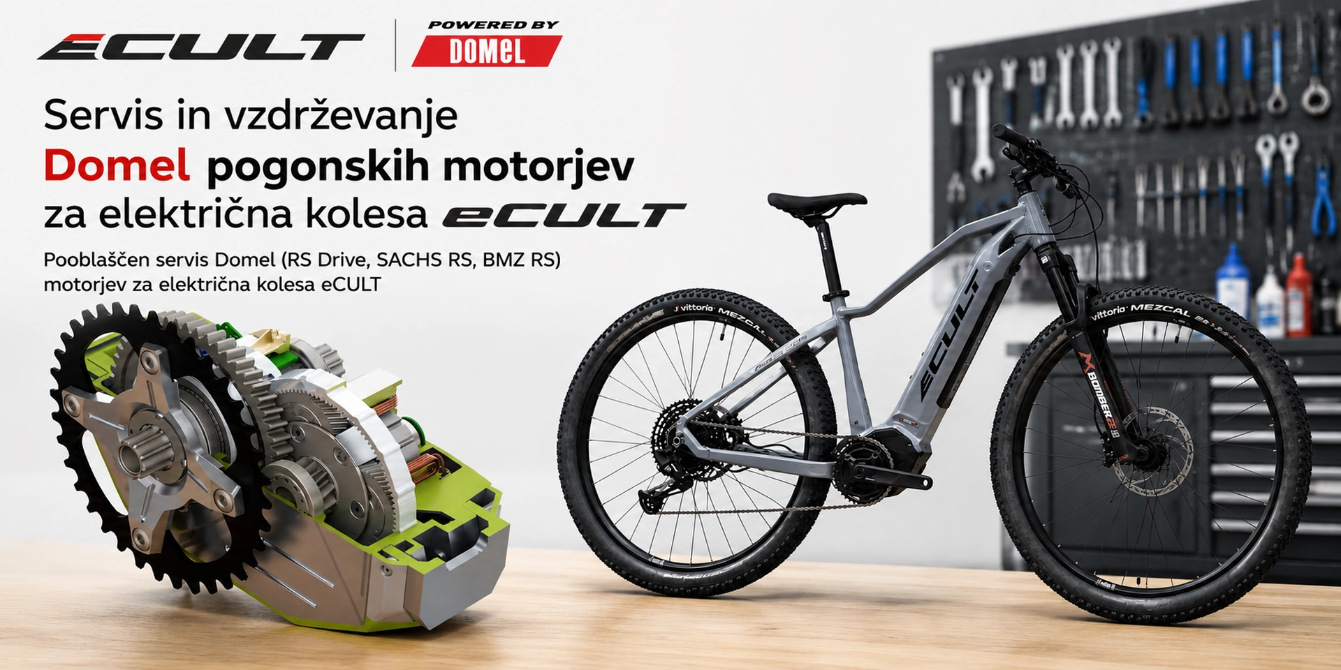 servis domel motorjev in e-koles ecult 