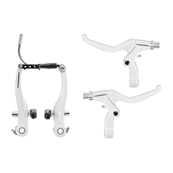 promax zavora set v-brake sprednja in zadnja bela