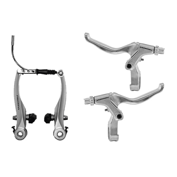 promax zavora set v-brake sprednja in zadnja bela