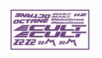 ecult octane 24 set nalepk za okvir kolesa barva: vijola