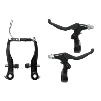 promax zavora set v-brake sprednja in zadnja crna