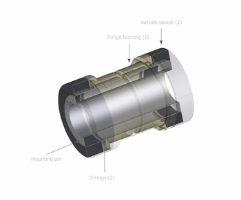 fox 803-03-184 distancnik 8mm × 3505mm alu 5 delni