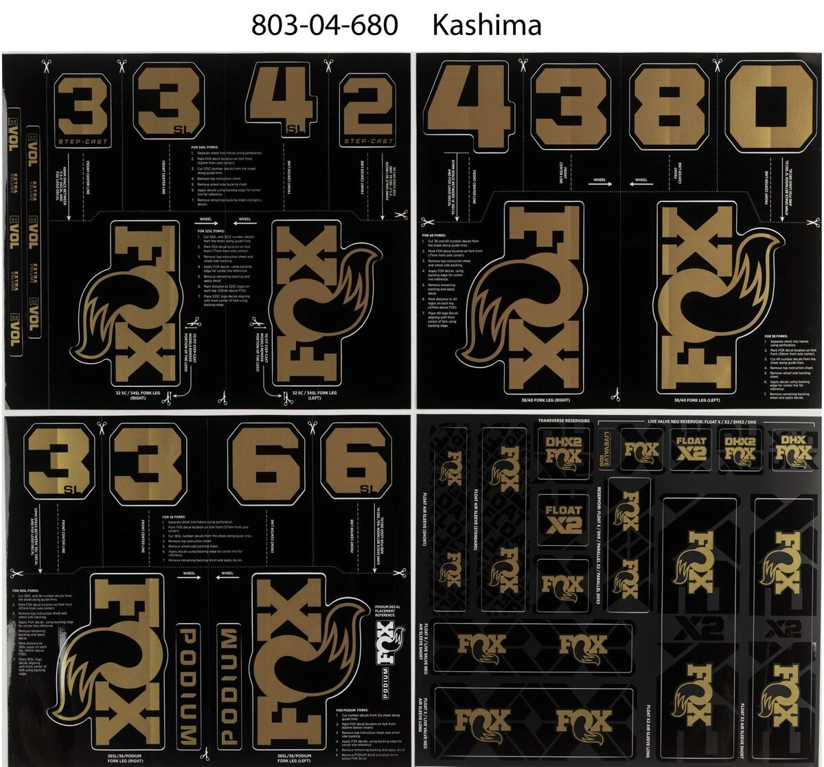 fox 803-04-680 set nalepk heritage zlatagold