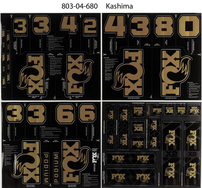 fox 803-04-680 set nalepk heritage zlatagold