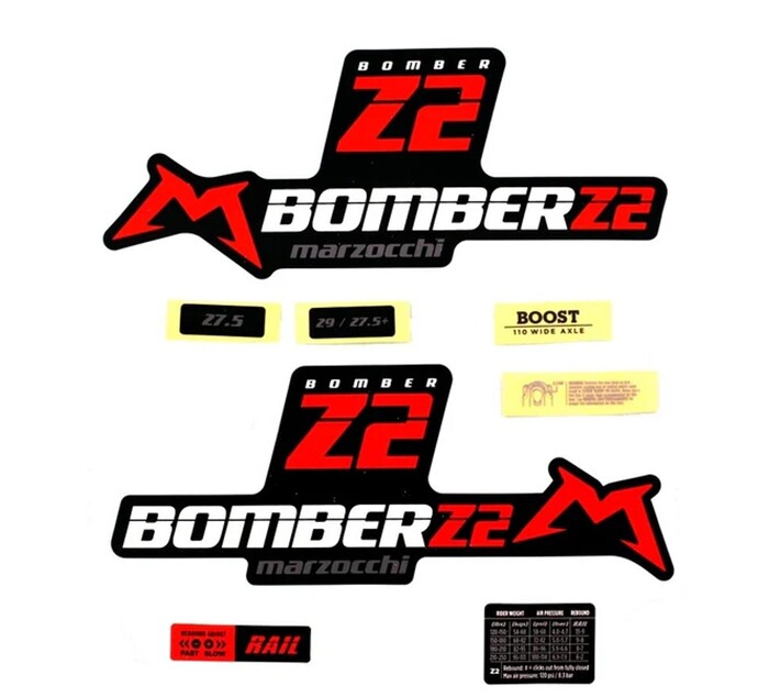 marzocchi 803-01-439 nalepke z2 rdec logocrna