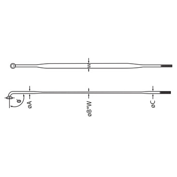 cn spoke napera aero inox 2mm x 294mm crna 1000 kos
